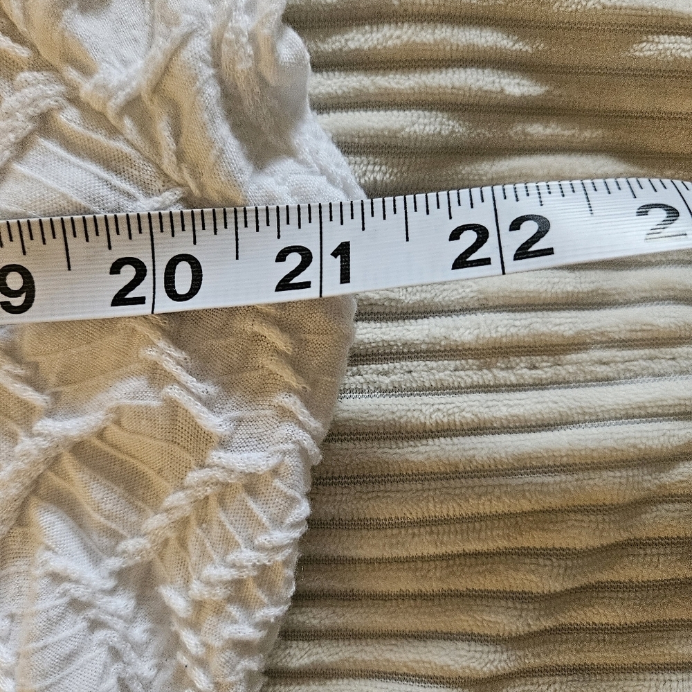 Liz Claiborne White Textured Short Sleeve Top Size XL - Picture 5 of 5